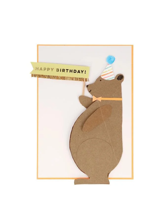 Meri Meri  Honey Bear Stand-Up Birthday Card  | Best Price UAE