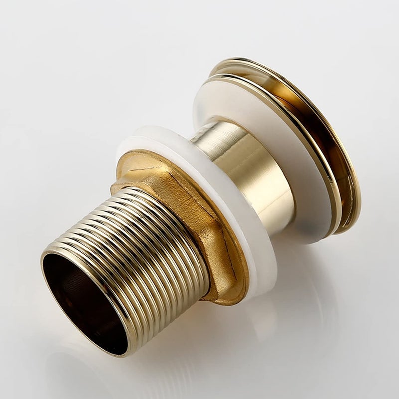 Emartt Full Thread Pop Up Waste Coupling for Wash Basin in Gold Color 3 5 Inch Sink Waste Coupling - Image 4