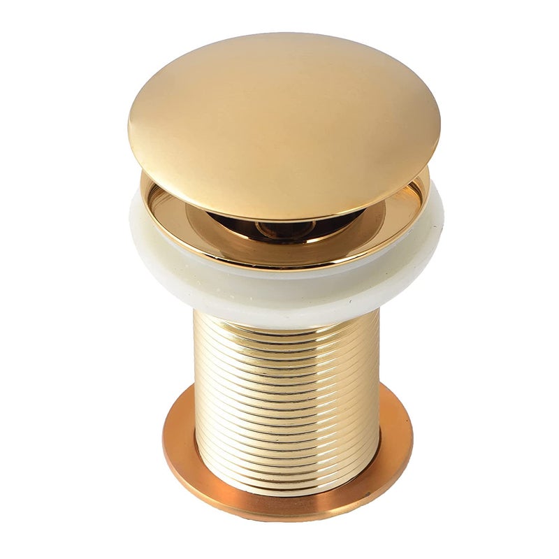 Emartt Full Thread Pop Up Waste Coupling for Wash Basin in Gold Color 3 5 Inch Sink Waste Coupling - Image 2