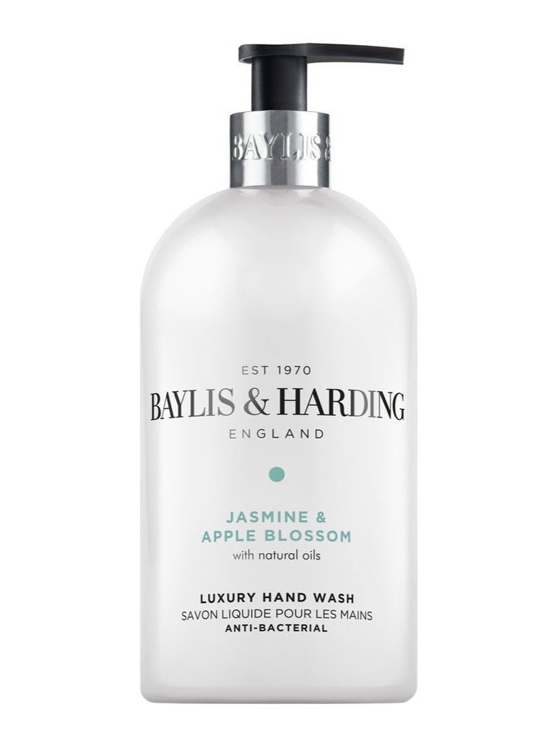 Baylis & Harding Jasmine and Apple Blossom Hand Wash, 500ml | Anti-Bacterial and Moisturizing Liquid Soap for Sensitive Skin | Gentle Floral Scent - Image 1