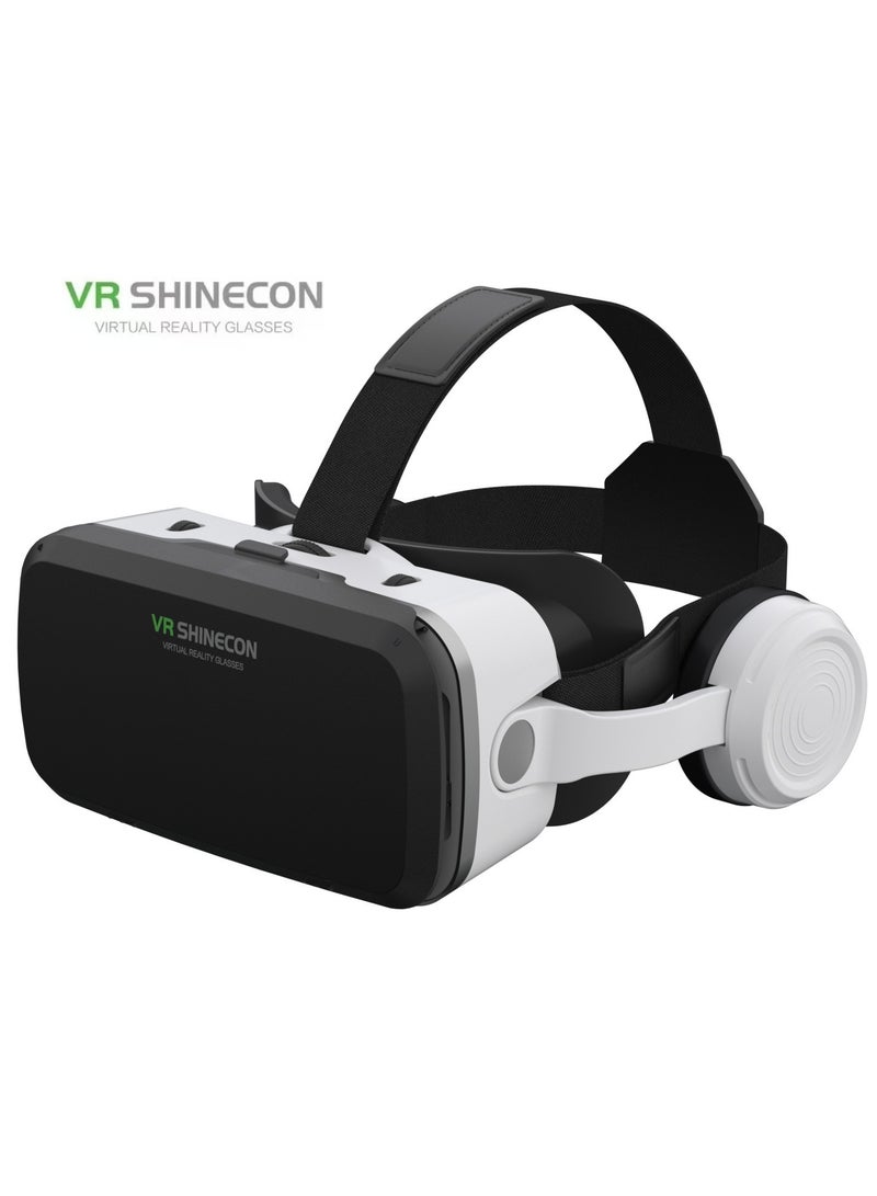 general Classic VR Goggles VR SHINECON 3D Virtual Reality Glasses Bluetooth Headset Version VR Glasses for TV, Movies & Video Games Compatible with iOS & Android Smartphone Within 5.5-7.2 inch Screen Phone Eye Protected Soft & Comfortable Adjustable Distance IMAX Giant Screen/Optical Lenses/Panoramic Roaming/ Immersive Games - Image 1