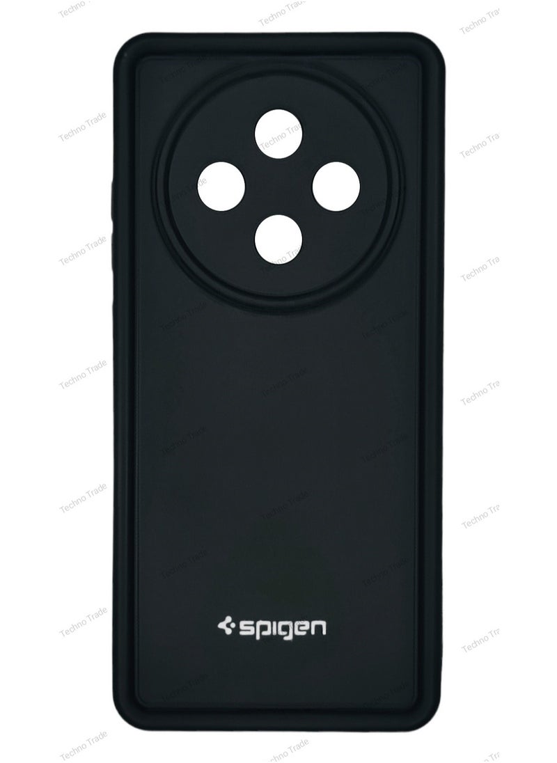 OPPO RENO 12F Spigen Silicone Case Cover With Camera Protection - Black