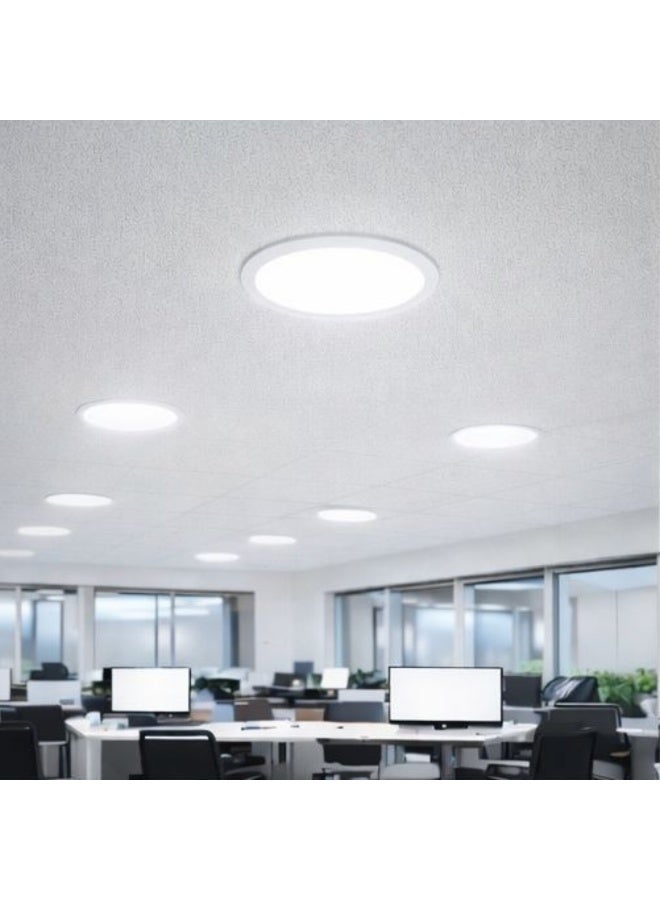 م.م.ذ  دحاولا صخشلا ةكرش اهمزاولو ةرانلا  تادعم ةراجتل زنيل دنآ وتلب لوحة إضاءة LED دائرية من بلاتو 6+6 واط GF-PL100DC ثنائية اللون 6K + وردي | إضاءة سقفية مخفية بتصميم نحيف - Image 5