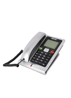 Geepas Executive Telephone with Caller ID GTP28011 , With 16-Digit LCD Display and White Backlight, Solid Built Quality and Classic Design, Hands Free Function and Auto Redial