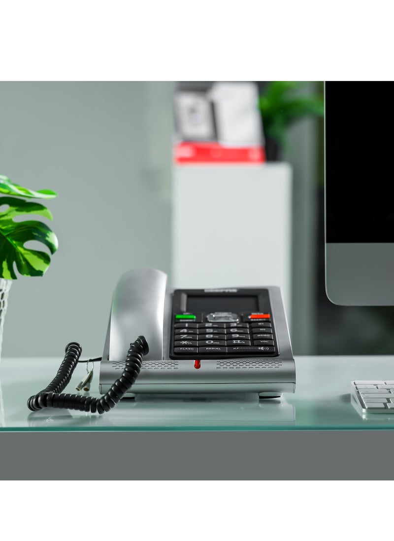 GEEPAS - Geepas Executive Telephone with Caller ID GTP28011 , With 16-Digit LCD Display and White Backlight, Solid Built Quality and Classic Design, Hands Free Function and Auto Redial - Image 1