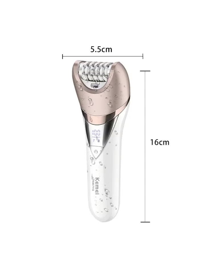 كيمي جهاز إزالة الشعر KM-7115 المقاوم للماء 6 في 1 أبيض - Image 4