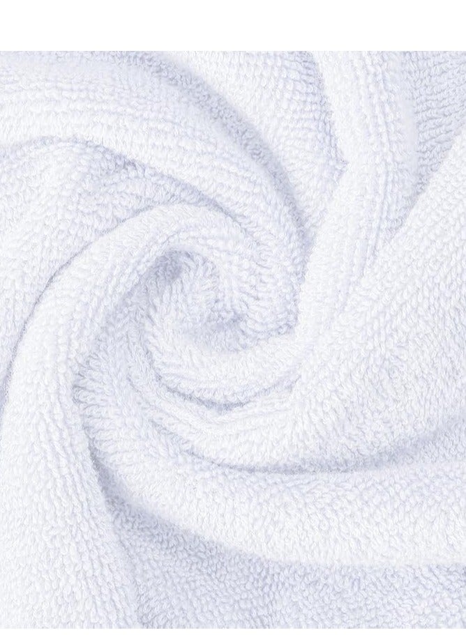 White eight-piece towel set, high quality, quick drying, soft and super absorbent, thick bathroom soft hotel towels, suitable for bathing and spa, the set includes 2 large bath towels (80*150cm) 700g, 2 hand towels (40*80cm) 180g, 4 square towels (33*33cm) 70g - Image 5