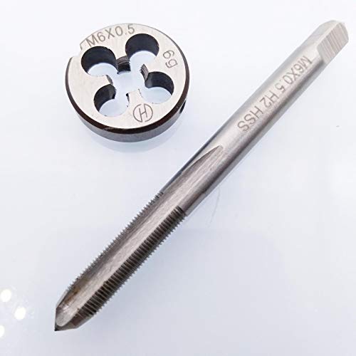 Yodaoke HSS M6 x 0.5mm Tap and M6 x 0.5mm Die Metric Thread Right Hand - Image 2