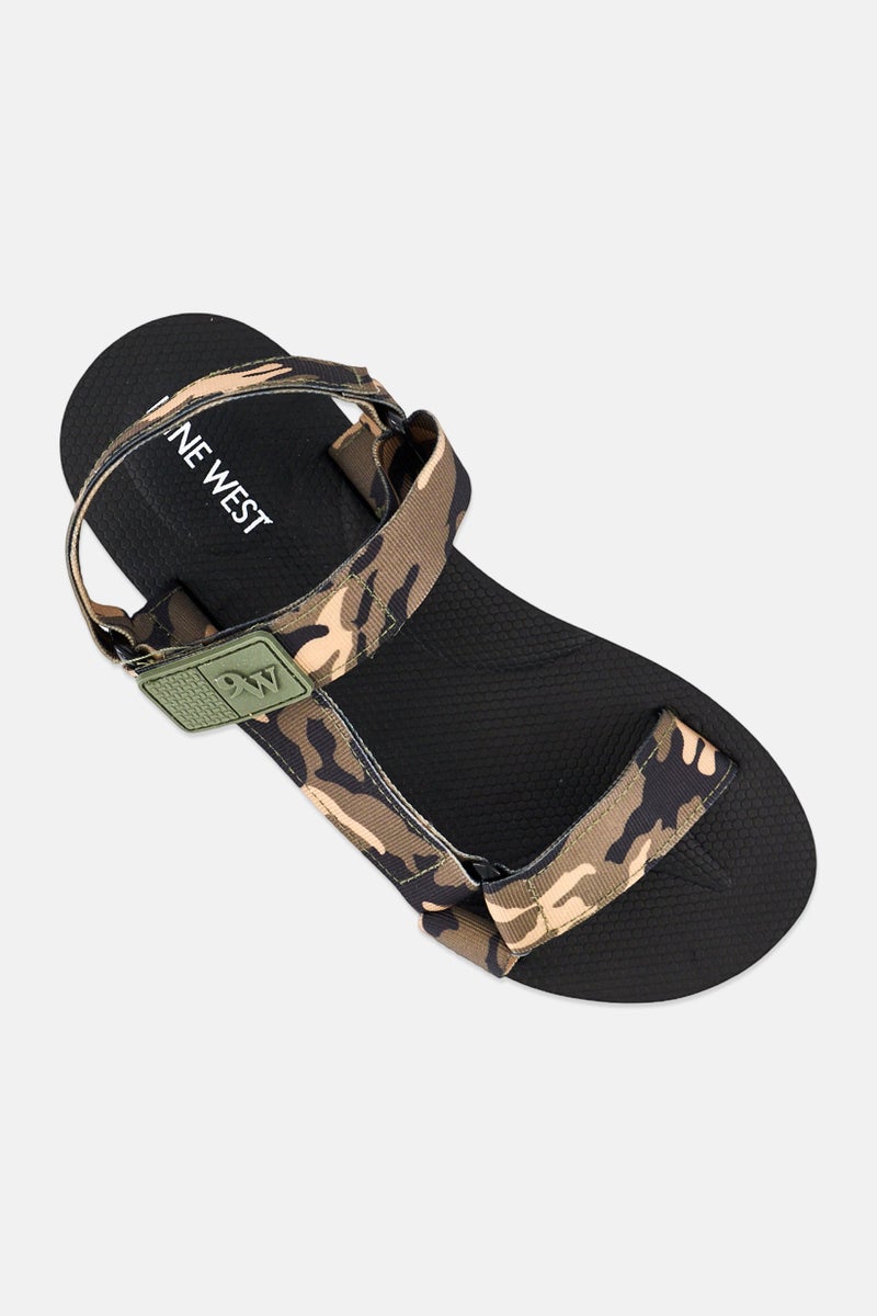 NINE WEST Women Camouflage Velcro Closure Sandals, Multicolor - Image 4