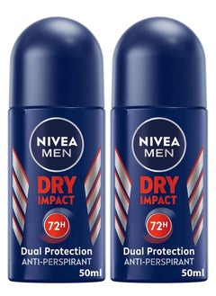 Nivea Pack Of 2 Nivea Men Dry Impact Deodorant 50ml  - Image 2