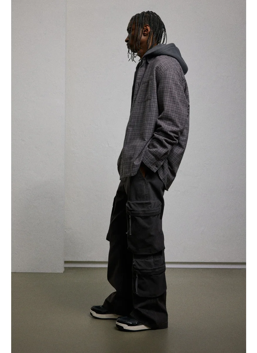 H&M Regular Fit Twill Cargo Trousers