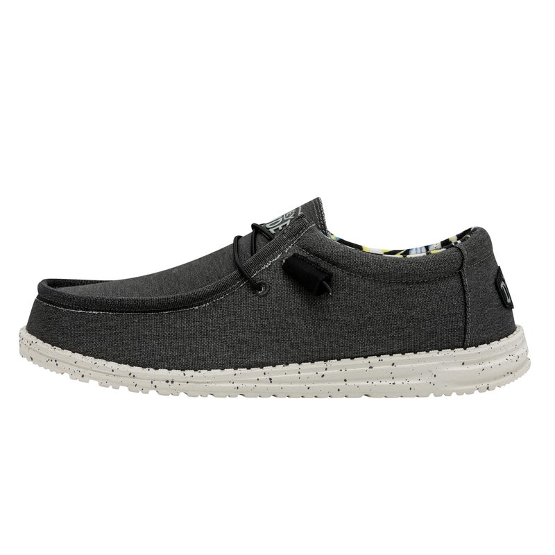 Hey Dude Men's Wally Stretch Black Size 11 | Men’s Shoes | Men's Lace Up Loafers | Comfortable & Light-Weight - Image 1