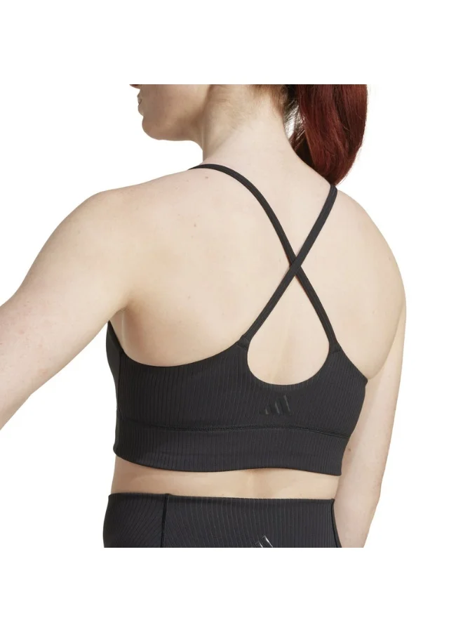 Adidas BLACK All Me Rib Light Support Bra for Women | Best Price UAE