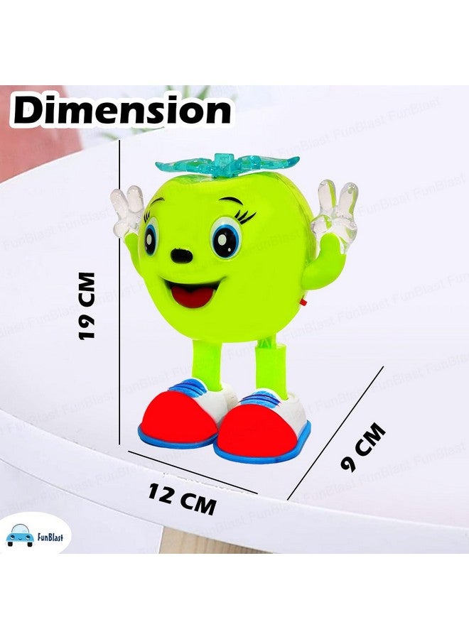 فنبلاست لعبة روبوت تفاحة من فن بلاست، لعبة تفاحة موسيقية تتأرجح وترقص مع موسيقى خفيفة وشجية، ألعاب راقصة للأطفال الصغار والرضع، شخصية كرتونية مضحكة للأطفال بعمر 3 سنوات فما فوق (ألوان عشوائية) - Image 1