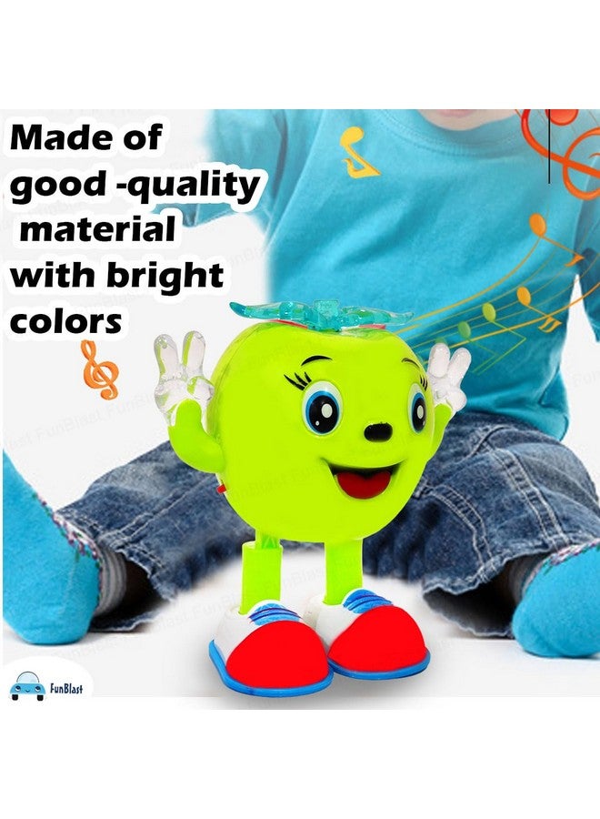 فنبلاست لعبة روبوت تفاحة من فن بلاست، لعبة تفاحة موسيقية تتأرجح وترقص مع موسيقى خفيفة وشجية، ألعاب راقصة للأطفال الصغار والرضع، شخصية كرتونية مضحكة للأطفال بعمر 3 سنوات فما فوق (ألوان عشوائية) - Image 2