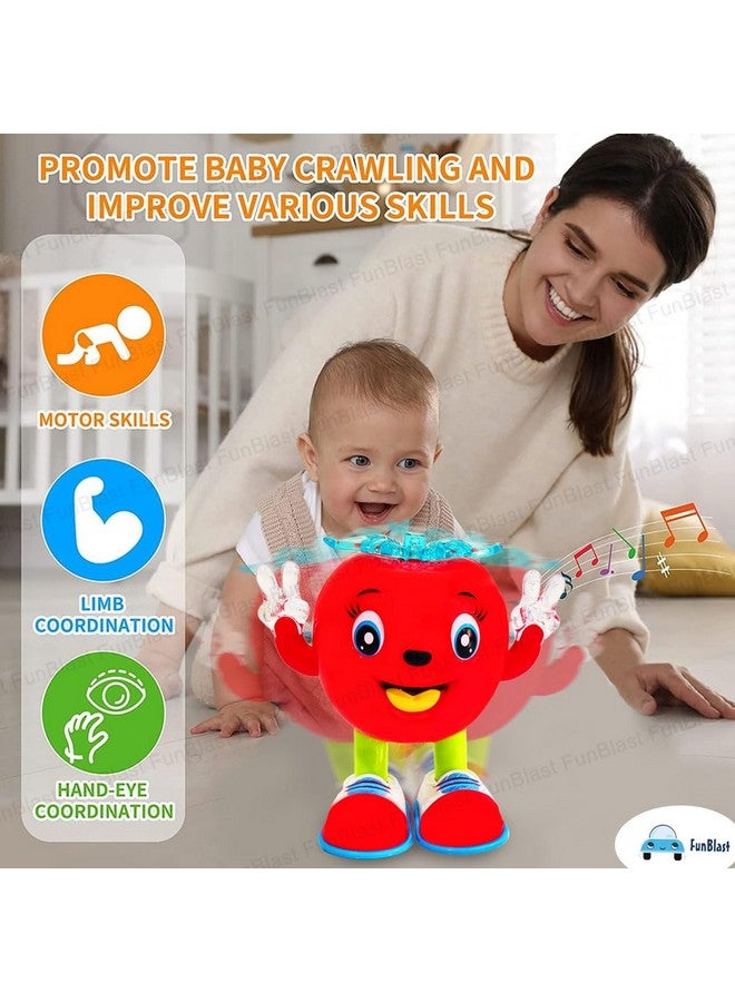 فنبلاست لعبة روبوت تفاحة من فن بلاست، لعبة تفاحة موسيقية تتأرجح وترقص مع موسيقى خفيفة وشجية، ألعاب راقصة للأطفال الصغار والرضع، شخصية كرتونية مضحكة للأطفال بعمر 3 سنوات فما فوق (ألوان عشوائية) - Image 3