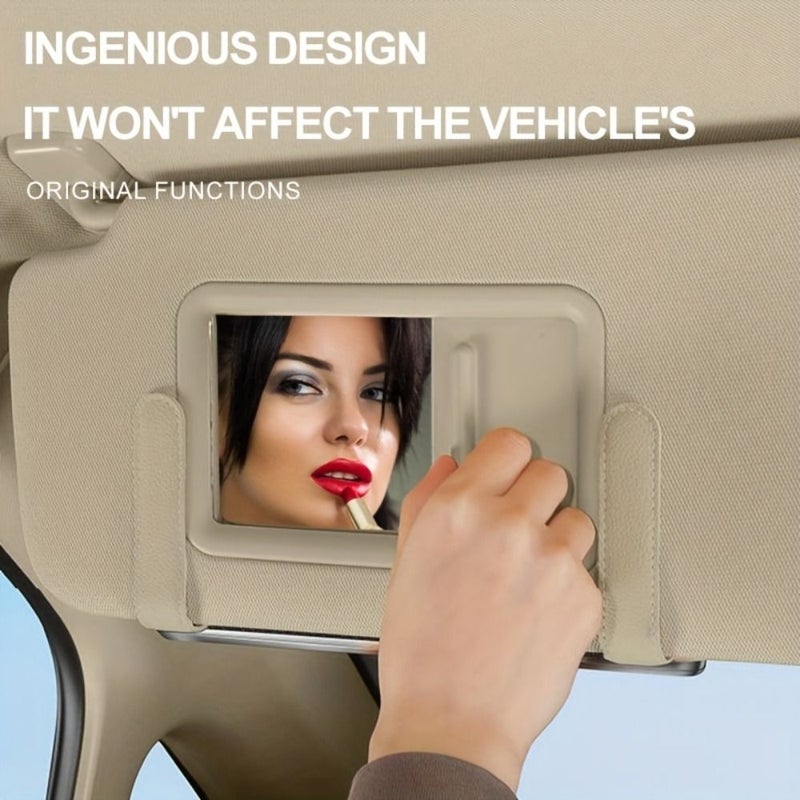Automobile Tissue Holder Armrest Storage Box Beige Compatible With Sun Visor And Central Console Convenient Paper Towel Organizer Functional Storage Solution Easily Accessible Gift Idea - Image 3
