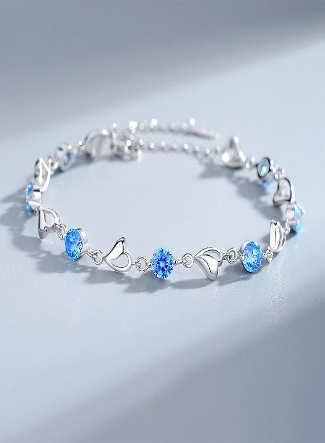 Hoheng Something Blue Gift for Bride Bridal Shower Gifts for Bride to be White Blue Beaded Bracelets for Wife with Meaningful Card Wedding Jewelry Gifts - Image 5