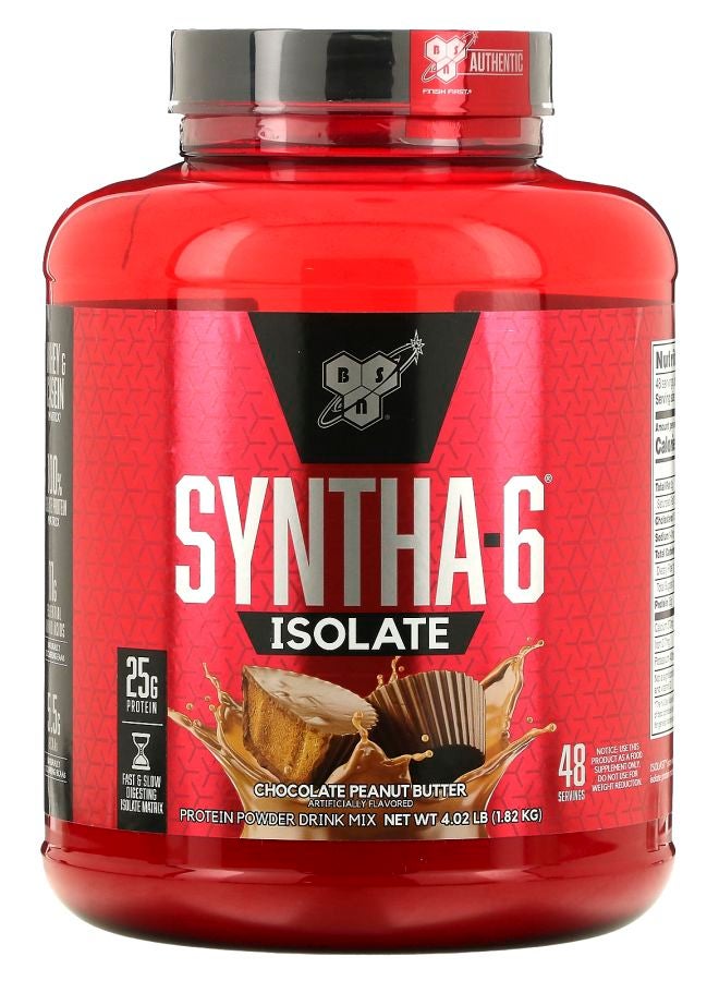 BSN Syntha-6 Isolate Protein Powder Drink Mix Chocolate Peanut Butter 4.02 lb (1.82 kg)
