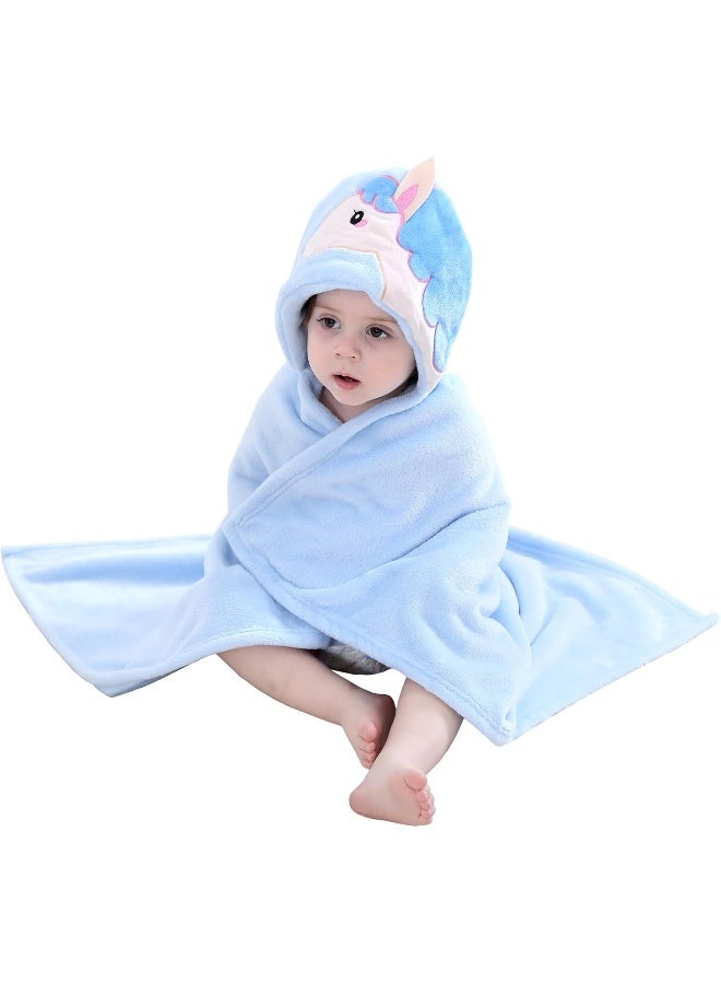 TONWHAR 0-4 Years Toddlers' and Kids' Boys Girls Animal Face Hooded Blanket - Image 1