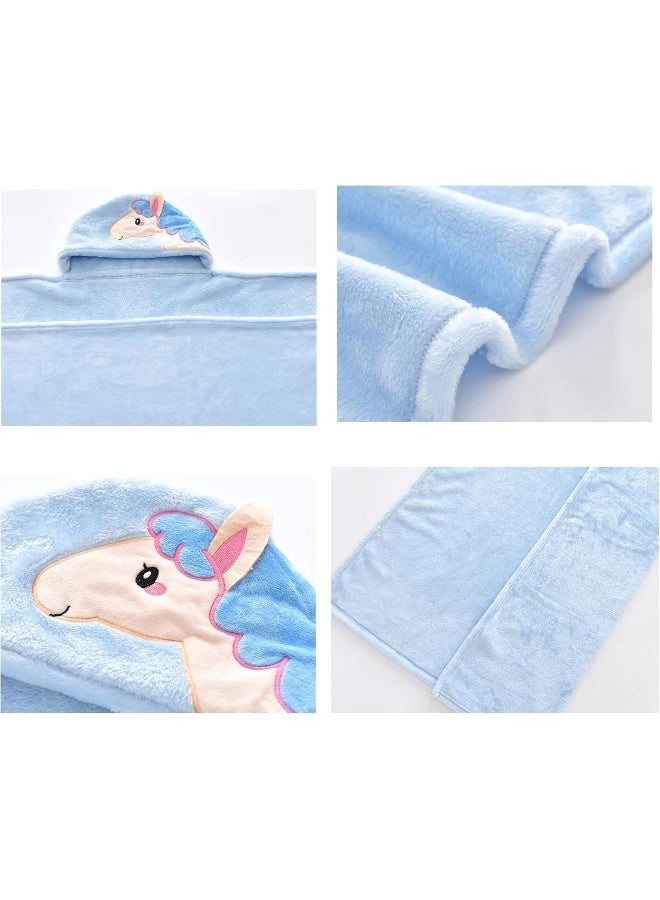 TONWHAR 0-4 Years Toddlers' and Kids' Boys Girls Animal Face Hooded Blanket - Image 4