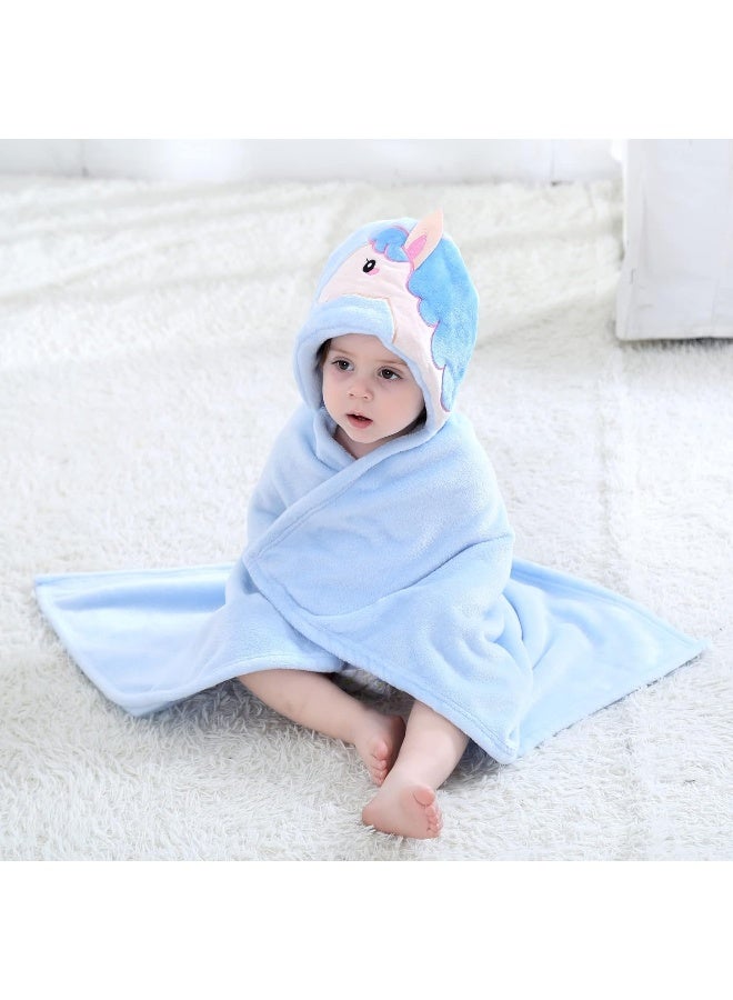 TONWHAR 0-4 Years Toddlers' and Kids' Boys Girls Animal Face Hooded Blanket - Image 5