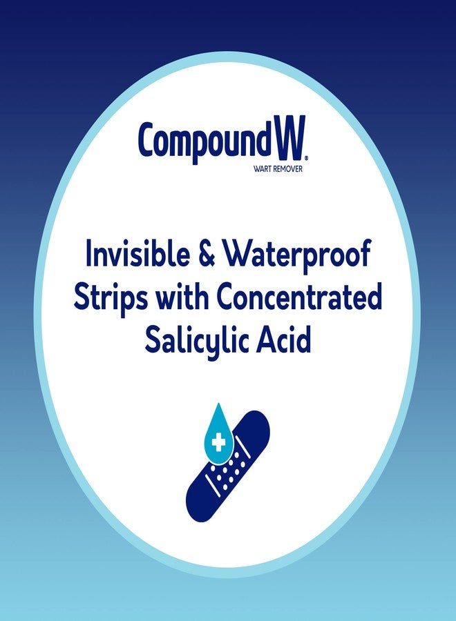 Compound W Maximum Strength One Step Invisible Wart Remover Strips with Salicylic Acid, Waterproof, Discreet Wart Removal Bandages for Common and Plantar Warts, 14 Count - Image 3