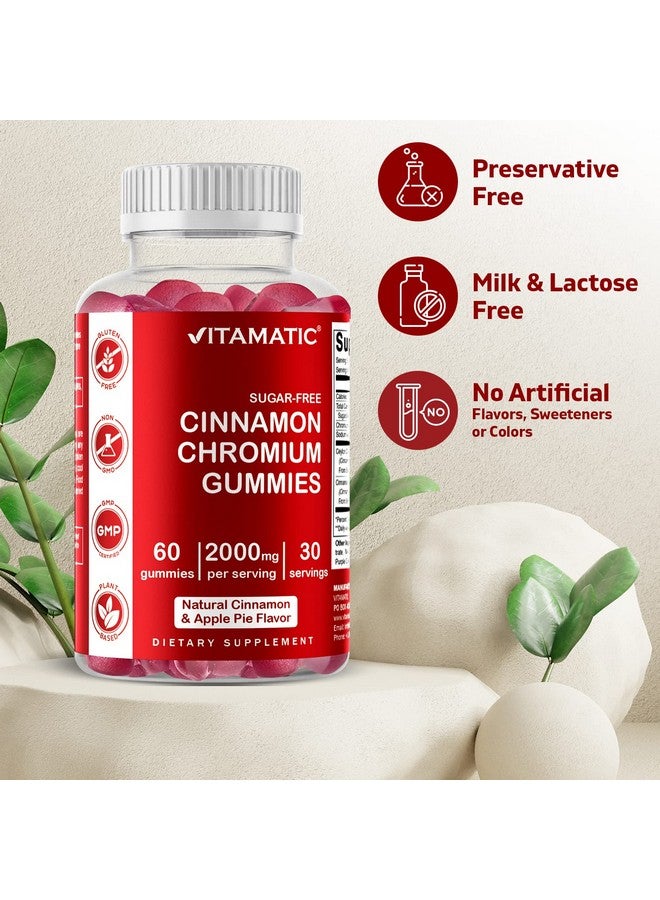 Vitamatic Sugar Free Chromium Gummies With Ceylon Cinnamon 2000 Mg Per Serving Nongmo Gluten Free 60 Vegan Gummies - Image 3