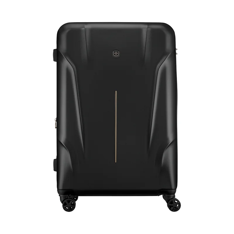 Wenger Ryon 80cm Large Expandable Luggage with Lightweight Hard Case, TSA Lock & 360° Spinner Wheels - Black