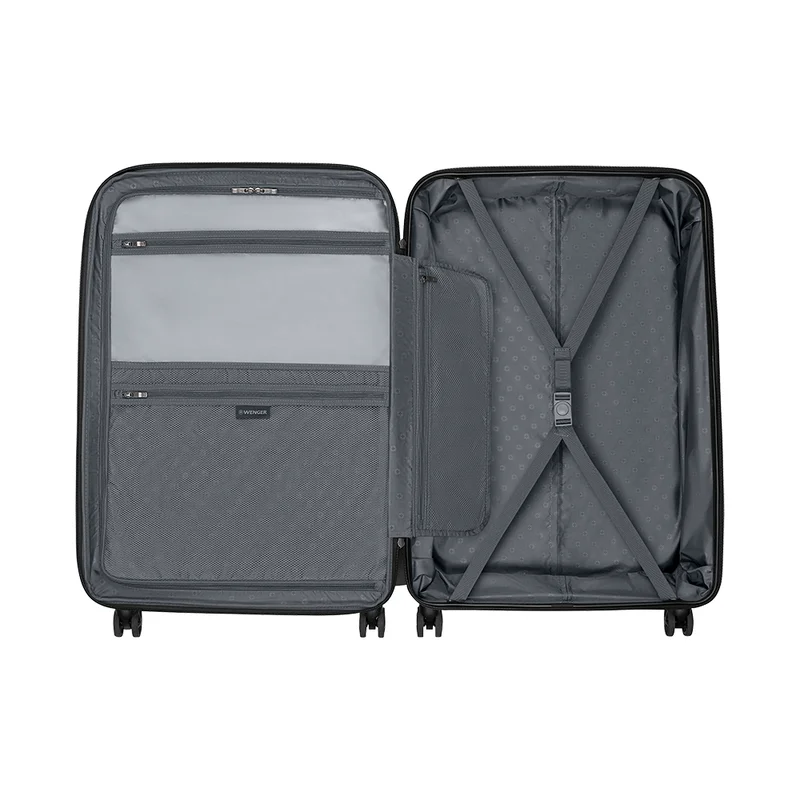 Wenger RYON Wenger Ryon 80cm Large Expandable Luggage with Lightweight Hard Case, TSA Lock & 360° Spinner Wheels - Black  | Best Price UAE