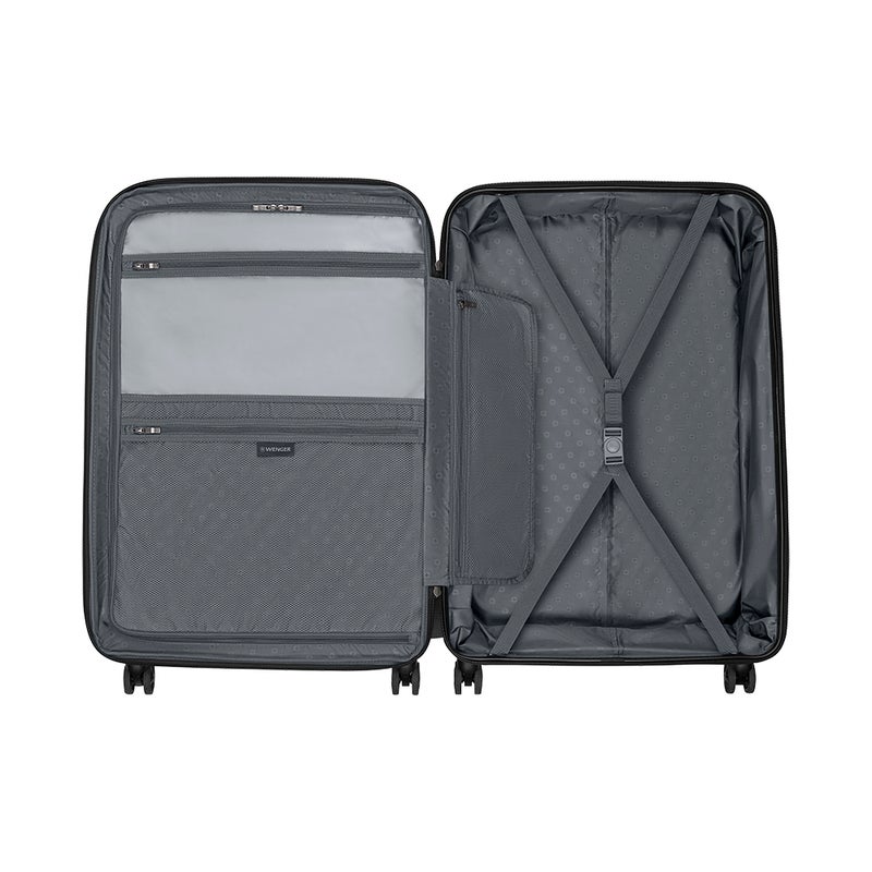 Wenger Ryon 80cm Large Expandable Luggage with Lightweight Hard Case, TSA Lock & 360° Spinner Wheels - Black - Image 3