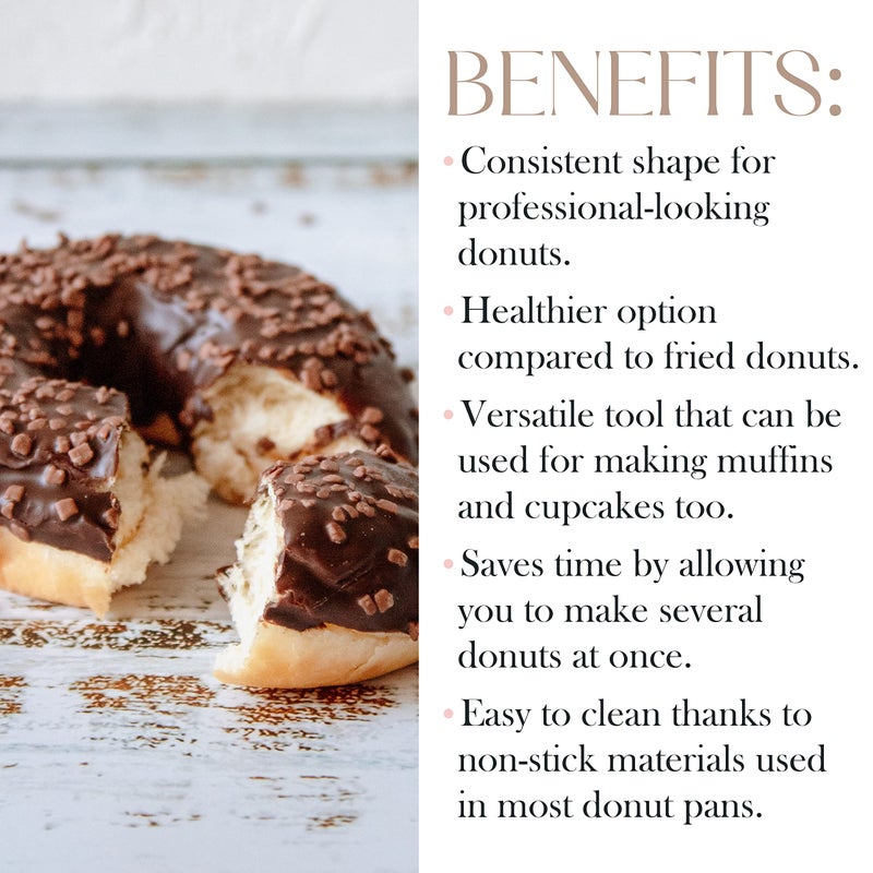 Bellemain بان كعك بيلمان بريميير للخبز | بان دونات غير لاصق 12.5 × 8.5 بوصة مع 6 قوالب دونات | صواني دونات فولاذية | اصنع كعك الدونات والبيغل المثالي (2) - Image 5