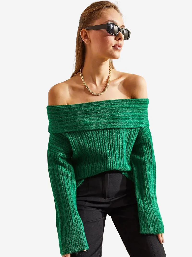 بيانكو لوتشي كنزة محبوكة بكتف مكشوف من لوتشي