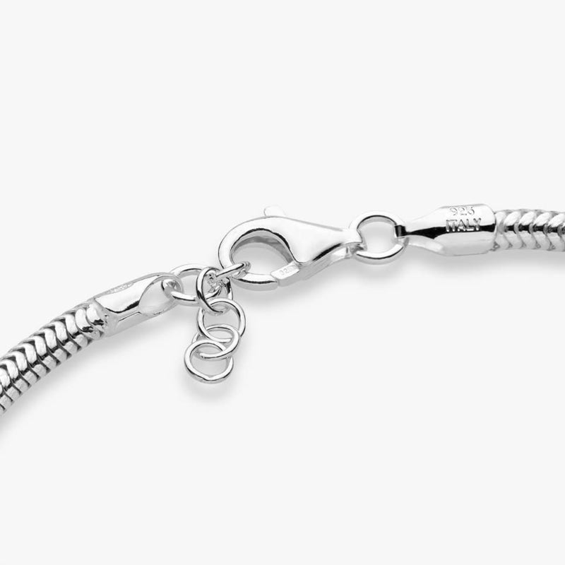 Miabella Italian 925 Sterling Silver Solid 3mm Snake Chain Bracelet for Women Men, Made in Italy(Length 6.5 Inches (XX-Small)) - Image 2