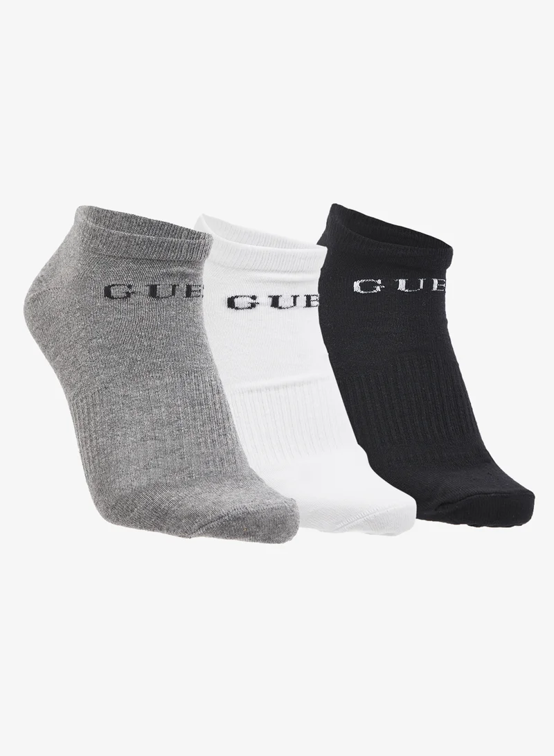 GUESS 3 Pack Sneaker Socks