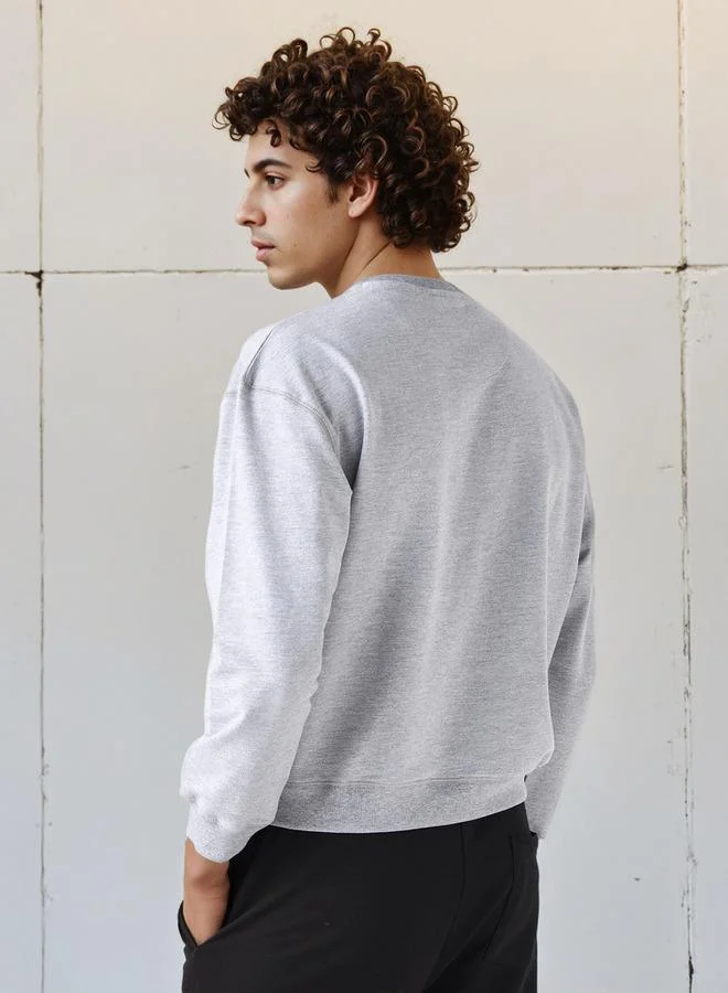 Kappa  Kappa Logo Print Crew Neck Sweatshirt with Long Sleeves for Men | Best Price UAE