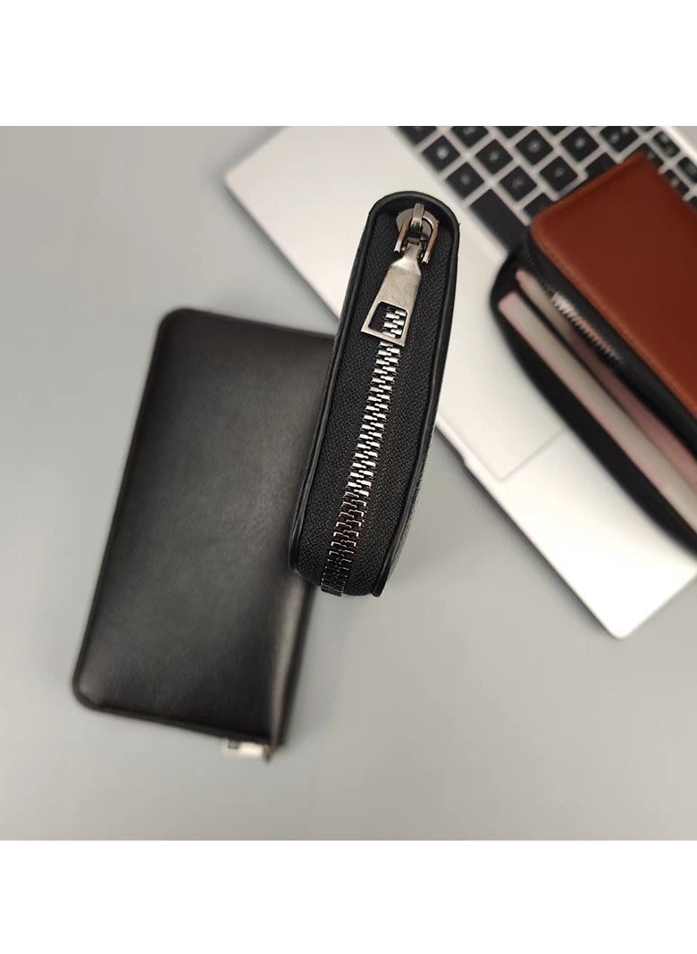 Generic Women's Coin Wallet Long Men's and Women's ID Function Wallet Zipper Mobile Phone Bag Card Bag  - Image 2