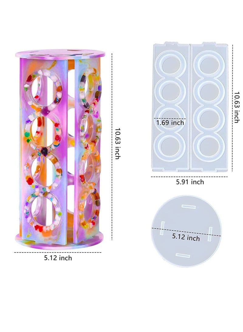 SYOSI Coffee Pod Holder Resin Mould Silicone Moulds 4 Sides Holders Diy Crystal Rotary Storage Rack Display - Image 5