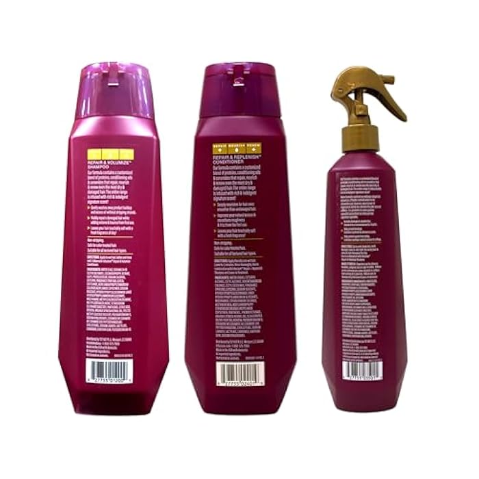 Infusium Professional Shampoo 13.5 oz, Conditioner 13.5 oz, and Leave-In Treatment 11 oz Set - Repair & Replenish - 3 Bottles - Image 2