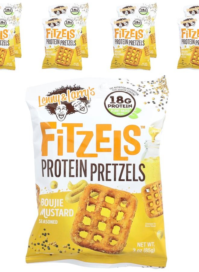 LENNY & LARRY'S فريتزلز™ بروتين بريتزلز خردل بوجي 8 عبوات 3 أونصات (85 جرام) لكل منها