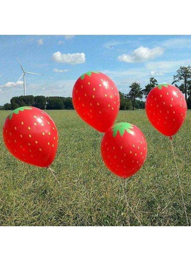 20PCS Strawberry Printed Latex Balloons Set, 12-Inch – 10 Red Balloons + 10 Pink Balloons for Parties & Event Decorations - Image 5