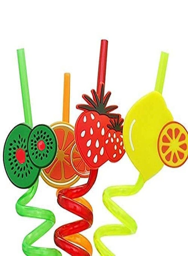 Sukhrup Straw - Reusable Plastic Drinking Party Straws Curly Straws for Kids, Birthday Party Decorations, Girls Party Favors Smoothie Drinking Straws for Milkshakes Drinks Straws (Multicolor & Plan) - Image 2