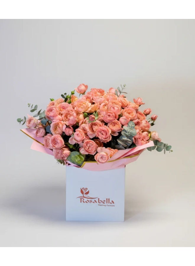 Rosabella Pastel Peach Rose Box - Image 3