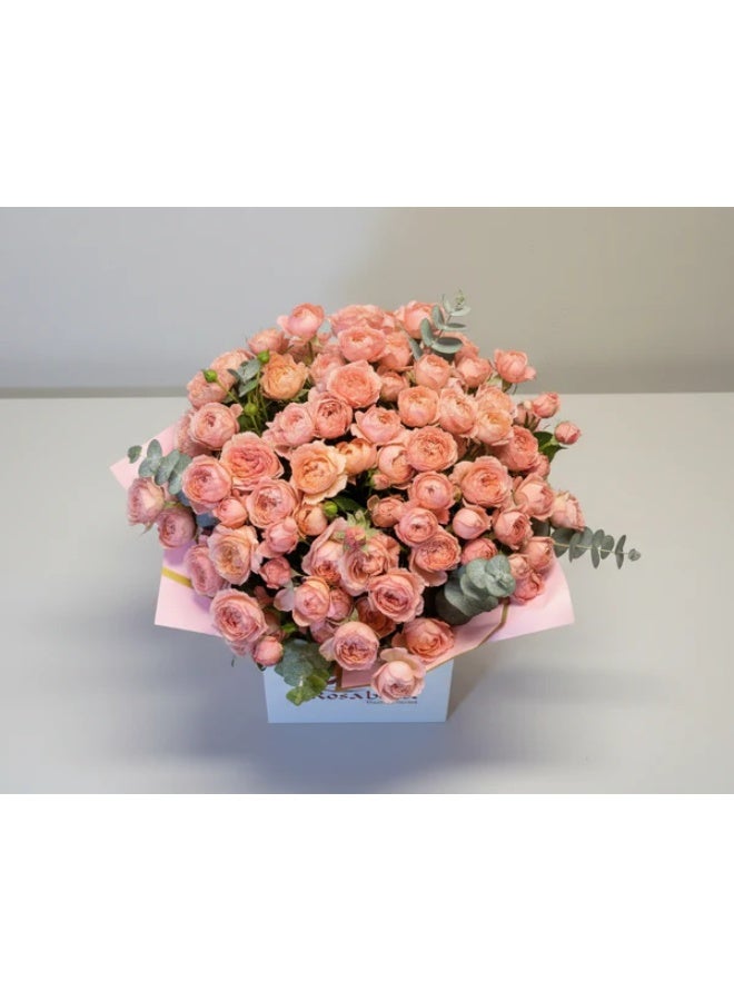 Rosabella Pastel Peach Rose Box - Image 2
