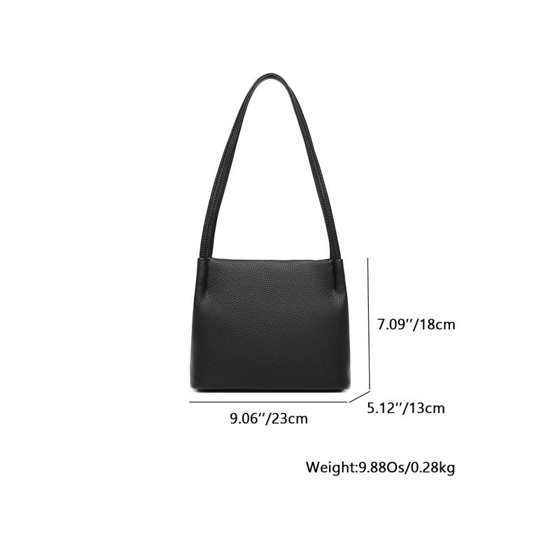 YONBEN PU Leather Tote Bag Stylish Tote Bag with Zipper and Pockets for Women on the Go (Black) - Image 3