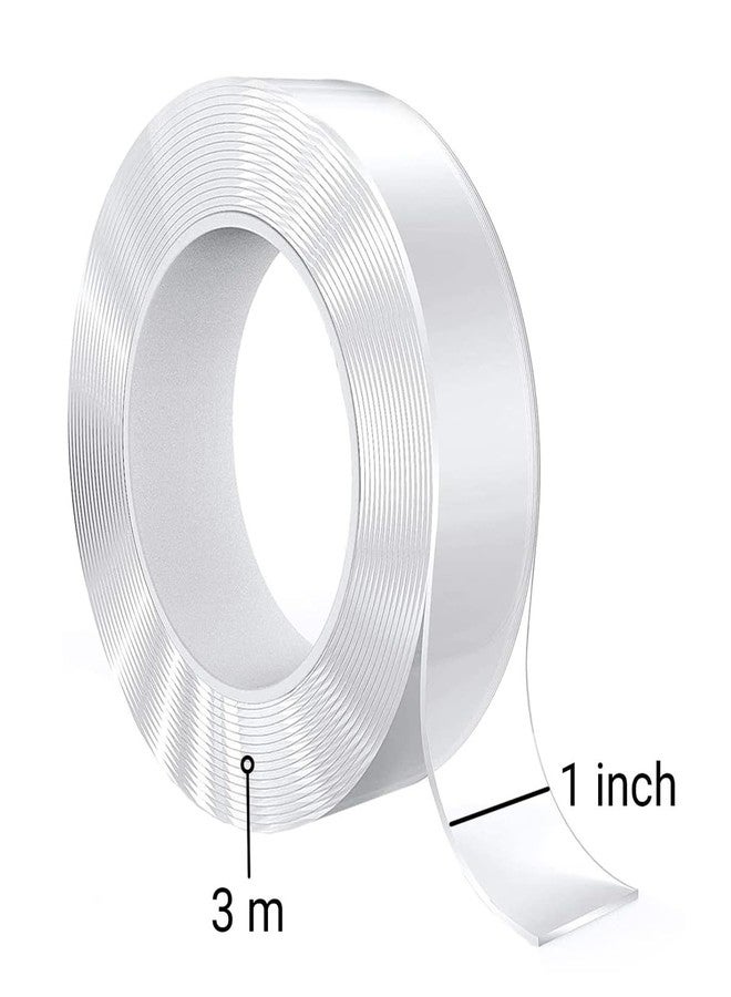 TRENDIKRAFT Pack of 3 Two Way Double Sided Tape Combo of Heavy Duty Acrylic Foam Tape For Car (5mtr), Transparent Nano Tape (3mtr) and Both Side Adhesive White Foam Tape (5mtr) For Wall Craft - Image 2