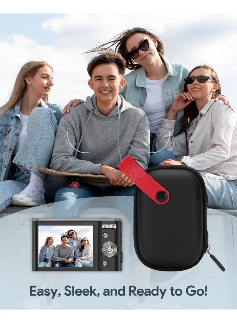 Digital Camera Case for CAMKORY DC403 FHD 1080P, KODAK PIXPRO FZ45/FZ55, STUOGYUM DC402-AF, Small Travel Compact Camera Bag with Mesh Pocket & Hand Strip for Accessories SD Card - Image 2