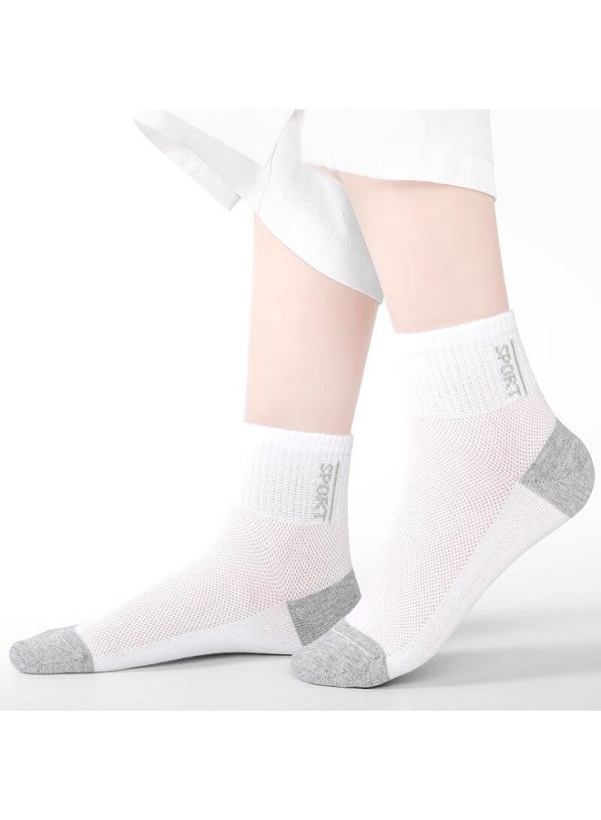 Montagut Men's Socks, Summer Thin Pure Cotton, Mugwort Essential Oil, 7a Antibacterial Deodorant Socks, Mesh Breathable Casual Sports Short Socks - Image 4