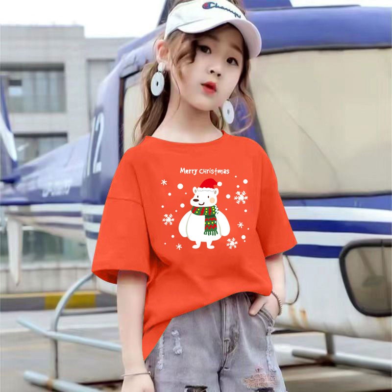 2202# Children'S Clothing Girls Summer Short Sleeve T-Shirt Cuhk Children'S Summer Thin Round Neck Casual Jacket - Image 5