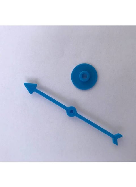 Plastic Game Toy Pointer Interactive Turntable Chess Piece Plastic Rotating Arrow Pointer DIY Table Game Accessories-Color:Blue 10CM